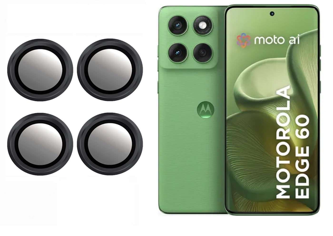 Combo (04 PCS) Película Lente Câmera Lisa Para Motorola Moto Edge
